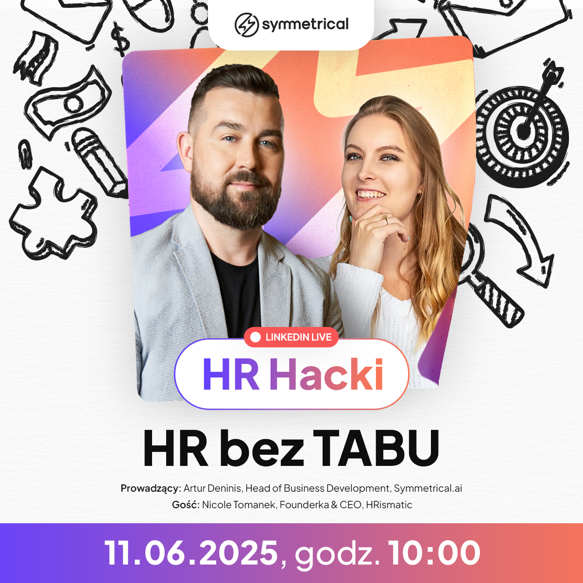 Materiały archiwalne wydarzenia HR bez TABU - LinkedIn live.